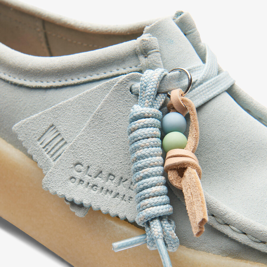 wallabee cup - blauw suède
